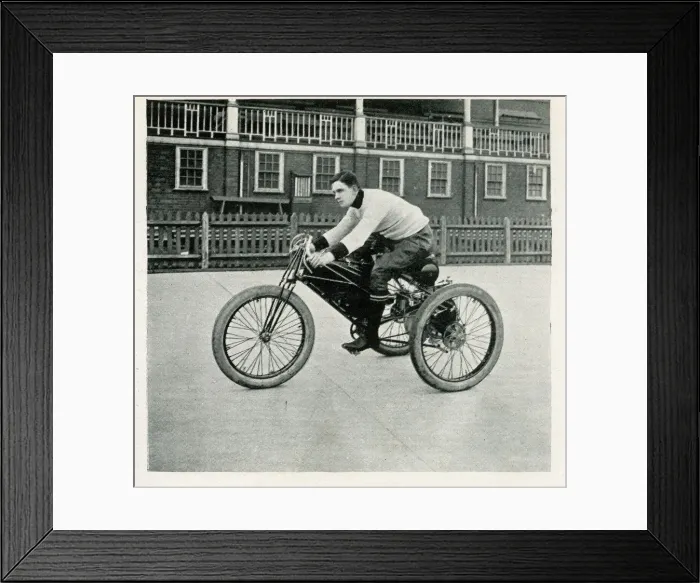 Framed Print : The One Hour Motor Tricycle Record Framed Print : The One Hour Motor Tricycle Record