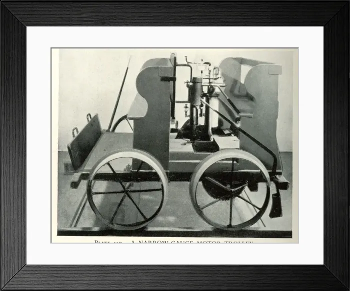 Framed Print : Early Motor Power - A Narrow Gauge Motor Trolley Framed Print : Early Motor Power - A Narrow Gauge Motor Trolley