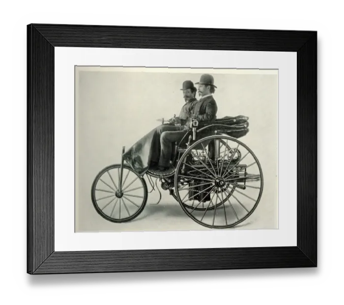 Framed Print : Early Motor Cars - Benz Car 1887 Framed Print : Early Motor Cars - Benz Car 1887
