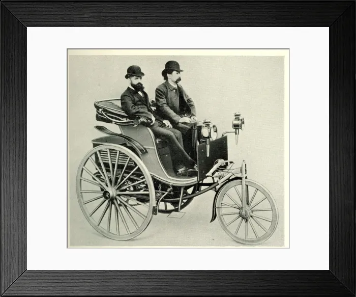 Framed Print : Early Motor Cars - Benzs third car of 1888 Framed Print : Early Motor Cars - Benzs third car of 1888