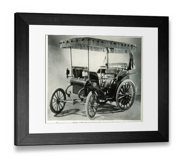 Framed Print : Early Motor Cars - First Daimler Four-Seater Framed Print : Early Motor Cars - First Daimler Four-Seater