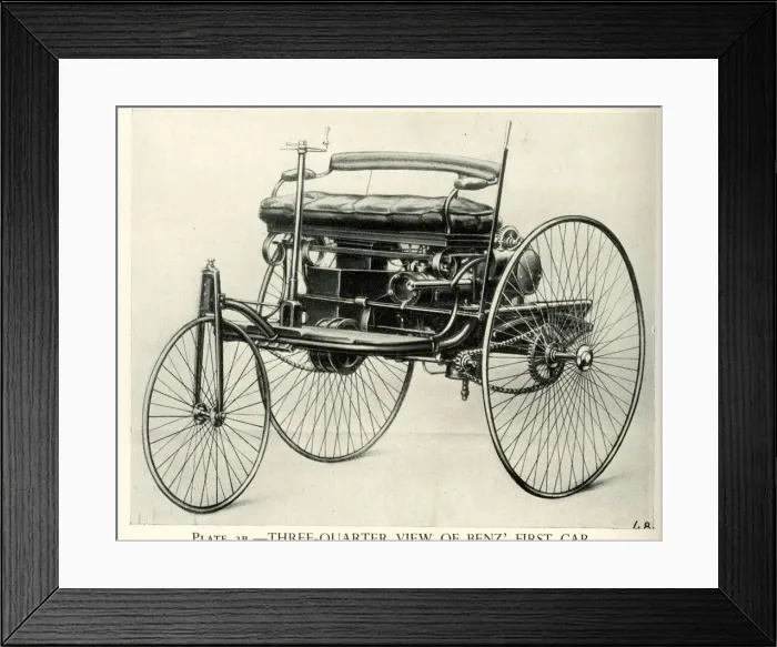 Framed Print : Early Motor Cars - Benzs First Car Framed Print : Early Motor Cars - Benzs First Car