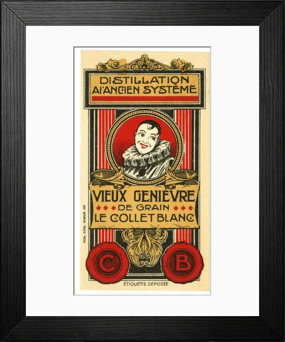 Framed Print : Label, Vieux Genievre de Grain Framed Print : Label, Vieux Genievre de Grain