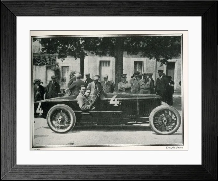 Framed Print : Pietro Bordino, racing driver, in a Fiat Framed Print : Pietro Bordino, racing driver, in a Fiat