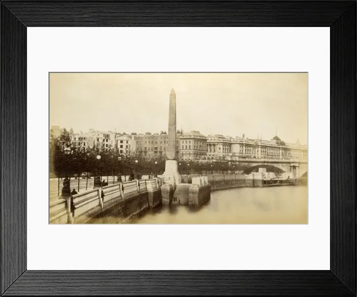 Framed Print : Thames Embankment and Cleopatras Needle, London Framed Print : Thames Embankment and Cleopatras Needle, London
