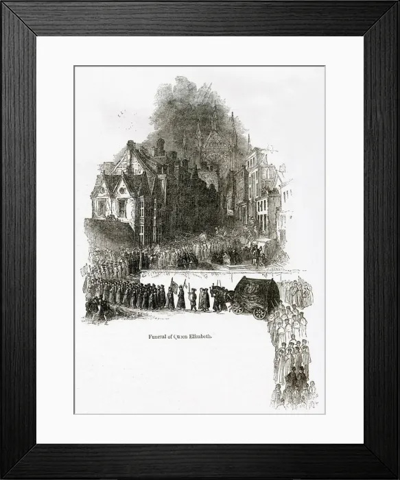 Framed Print : Funeral procession of Queen Elizabeth I Framed Print : Funeral procession of Queen Elizabeth I