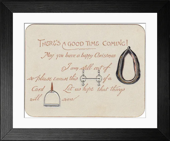 Framed Print : Comic pictogram on a Christmas card Framed Print : Comic pictogram on a Christmas card