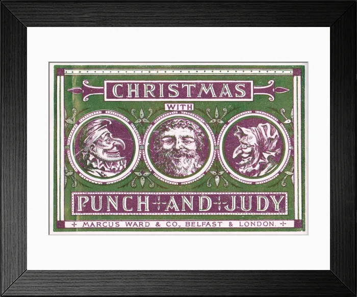 Framed Print : Christmas with Punch and Judy, Marcus Ward & Co Framed Print : Christmas with Punch and Judy, Marcus Ward & Co