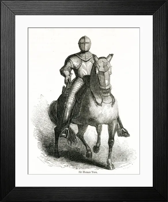 Framed Print : Horse and knight in amour Framed Print : Horse and knight in amour