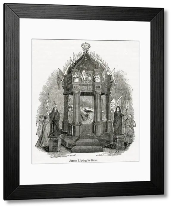 Framed Print : James I, lying in state Framed Print : James I, lying in state