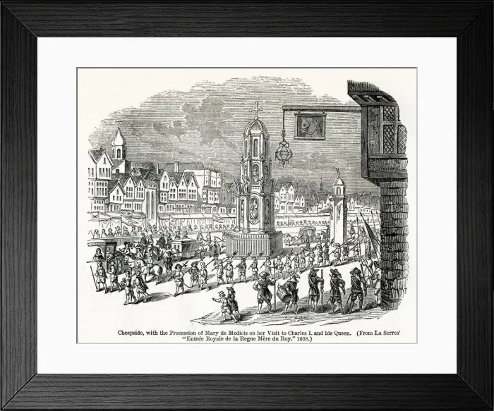 Framed Print : Procession in Cheapside 1638 Framed Print : Procession in Cheapside 1638