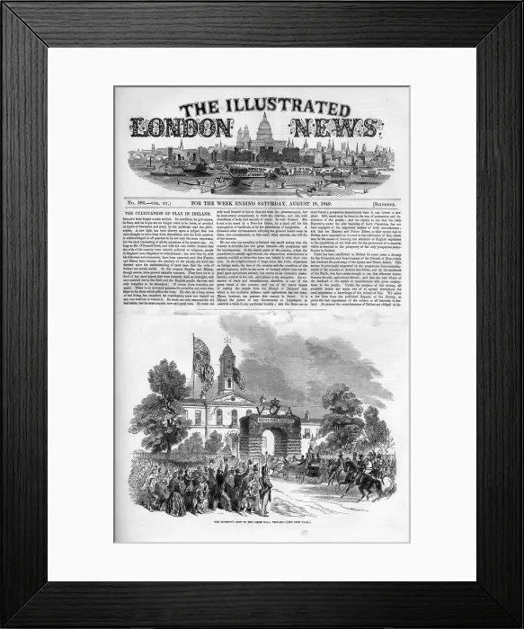 Framed Print : Front cover of The Illustrated London News, 18 August 1849 Framed Print : Front cover of The Illustrated London News, 18 August 1849