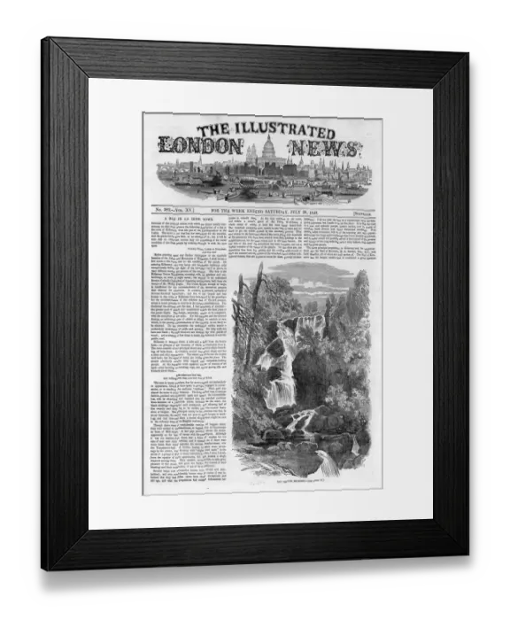 Framed Print : Front cover of The Illustrated London News, 28 July 1849 Framed Print : Front cover of The Illustrated London News, 28 July 1849