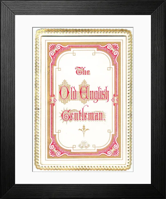 Framed Print : The Old English Gentleman, Christmas card design Framed Print : The Old English Gentleman, Christmas card design