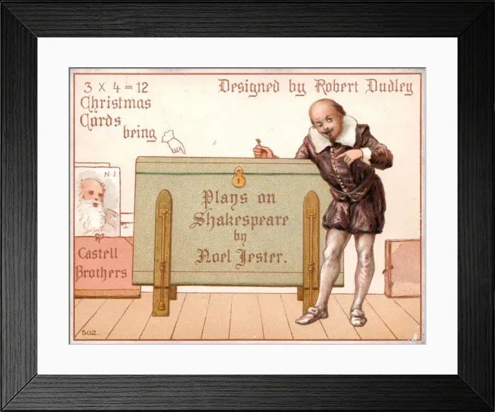 Framed Print : Cover design, Christmas cards with Shakespeare subjects Framed Print : Cover design, Christmas cards with Shakespeare subjects