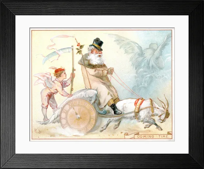 Framed Print : Christmas card, Coming Time Framed Print : Christmas card, Coming Time
