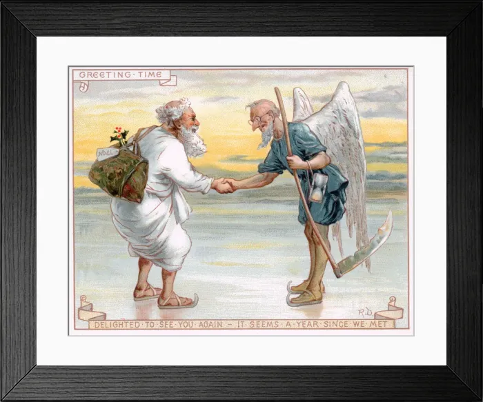 Framed Print : Christmas card, Greeting Time Framed Print : Christmas card, Greeting Time