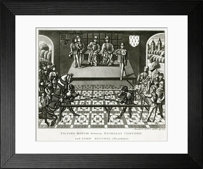 Framed Print : Tilting match