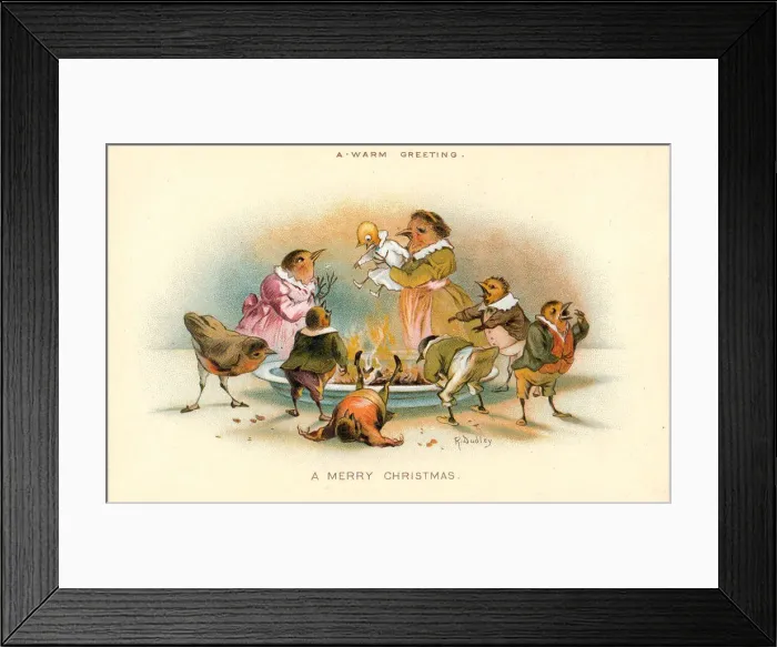 Framed Print : Christmas card, A Warm Greeting Framed Print : Christmas card, A Warm Greeting