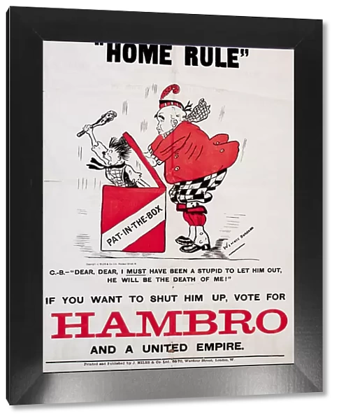 Political poster, Vote for Hambro