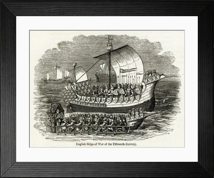 Framed Print : Warship from 15th century Framed Print : Warship from 15th century