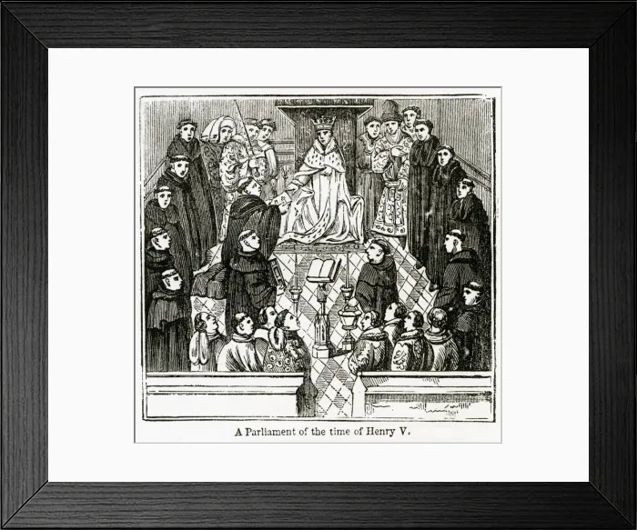 Framed Print : Parliament of the time of Henry V Framed Print : Parliament of the time of Henry V