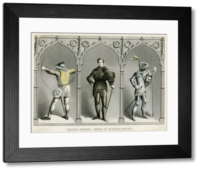 Framed Print : Military costume, 15th century Framed Print : Military costume, 15th century