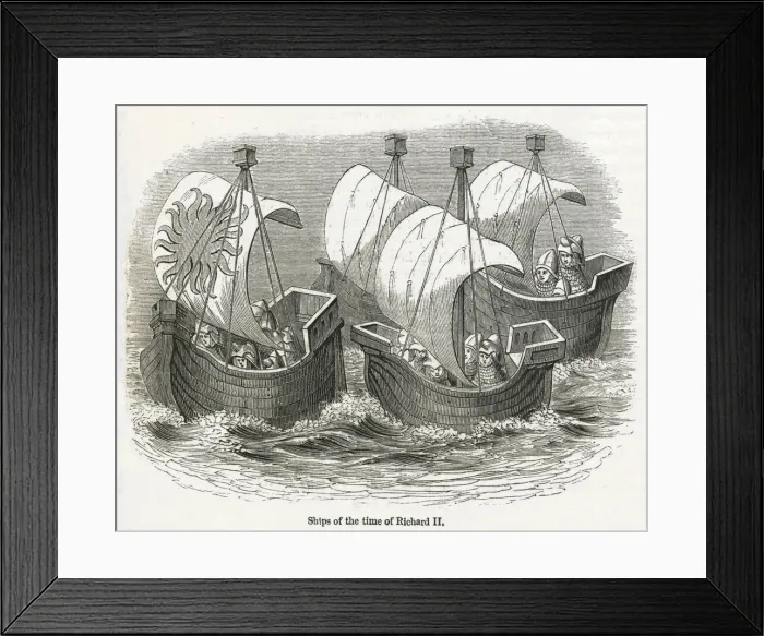 Framed Print : Ships of 14th century Framed Print : Ships of 14th century