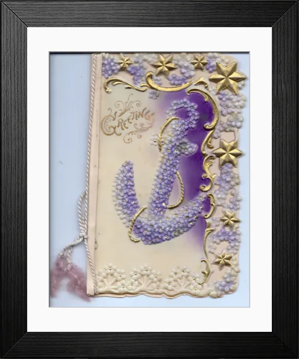 Framed Print : Anchor with flowers and stars on a greetings card Framed Print : Anchor with flowers and stars on a greetings card