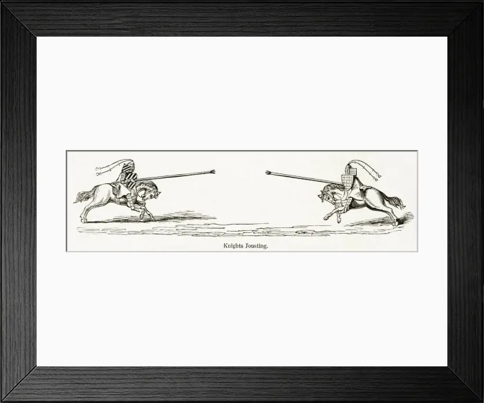 Framed Print : Knights jousting Framed Print : Knights jousting