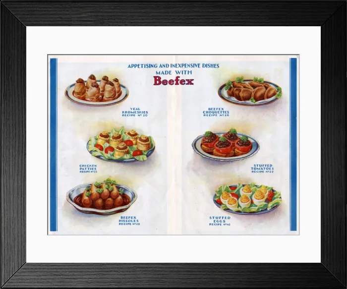 Framed Print : Appetising and inexpensive dishes made with Beefex