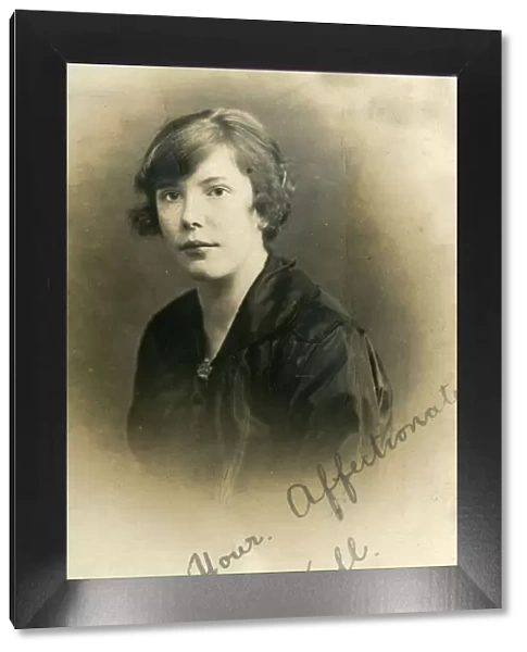 Portrait of a young woman in a studio photo