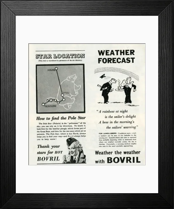 Framed Print : Two Bovril advertisements during WW2 Framed Print : Two Bovril advertisements during WW2