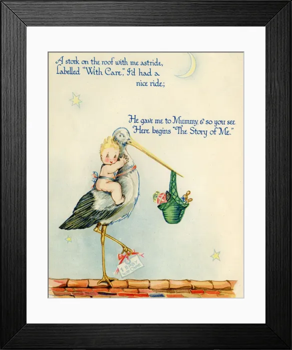 Framed Print : Frontispiece design, The Story of Me Framed Print : Frontispiece design, The Story of Me