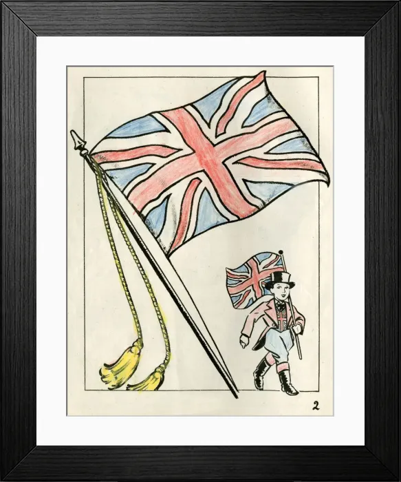 Framed Print : Colouring page, For Victory Paint Book, WW2 Framed Print : Colouring page, For Victory Paint Book, WW2