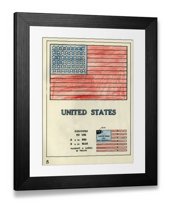 Framed Print : Colouring page, For Victory Paint Book, WW2 Framed Print : Colouring page, For Victory Paint Book, WW2