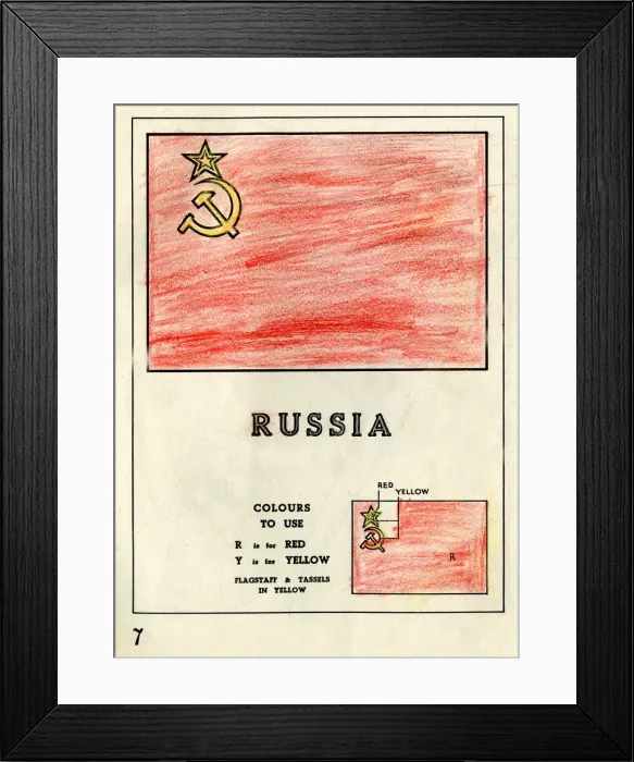 Framed Print : Colouring page, For Victory Paint Book, WW2 Framed Print : Colouring page, For Victory Paint Book, WW2