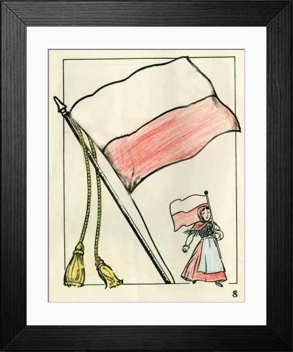 Framed Print : Colouring page, For Victory Paint Book, WW2 Framed Print : Colouring page, For Victory Paint Book, WW2