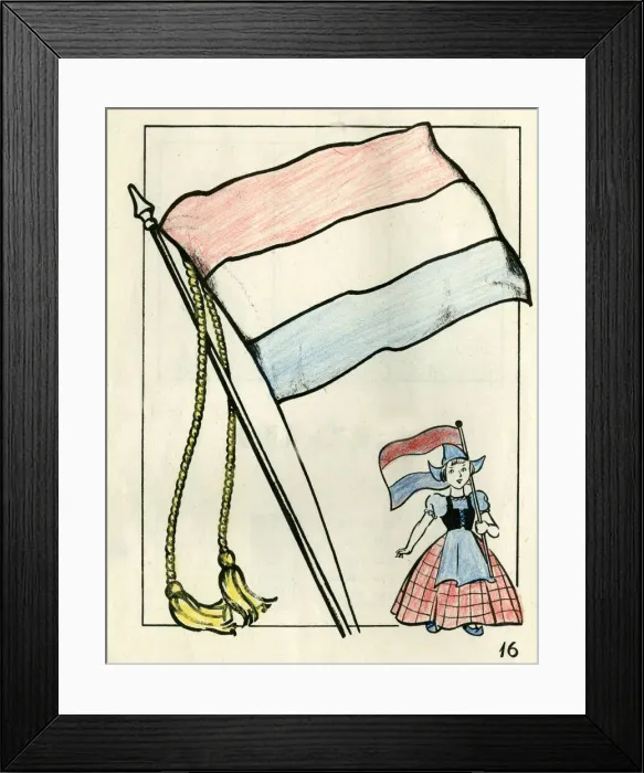 Framed Print : Colouring page, For Victory Paint Book, WW2 Framed Print : Colouring page, For Victory Paint Book, WW2