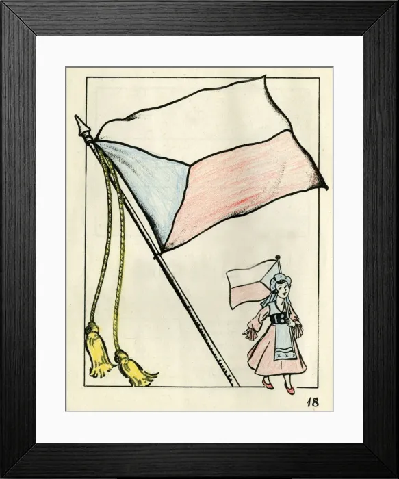 Framed Print : Colouring page, For Victory Paint Book, WW2 Framed Print : Colouring page, For Victory Paint Book, WW2