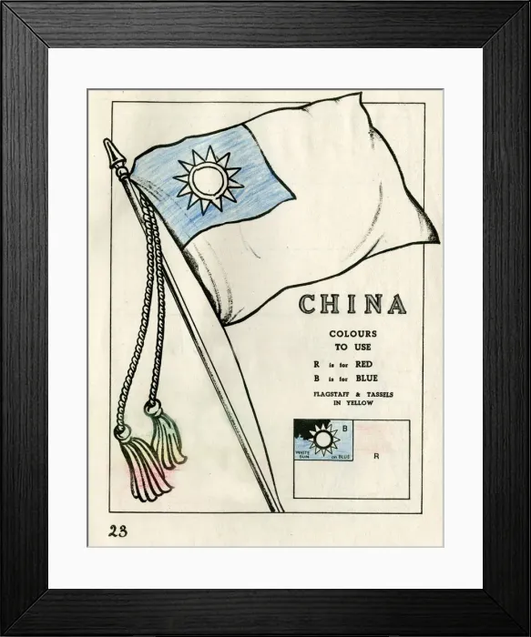 Framed Print : Colouring page, For Victory Paint Book, WW2 Framed Print : Colouring page, For Victory Paint Book, WW2