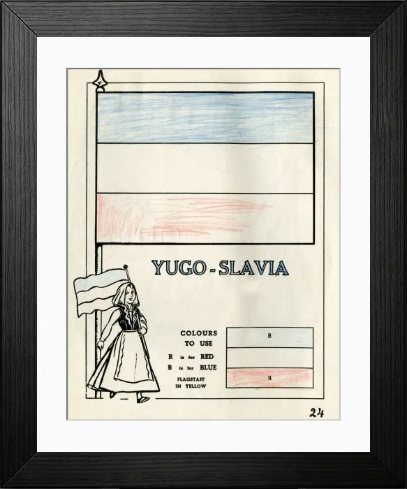 Framed Print : Colouring page, For Victory Paint Book, WW2 Framed Print : Colouring page, For Victory Paint Book, WW2