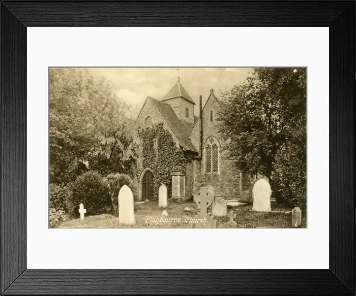 Framed Print : Church at Fishbourne, near Chichester, West Sussex