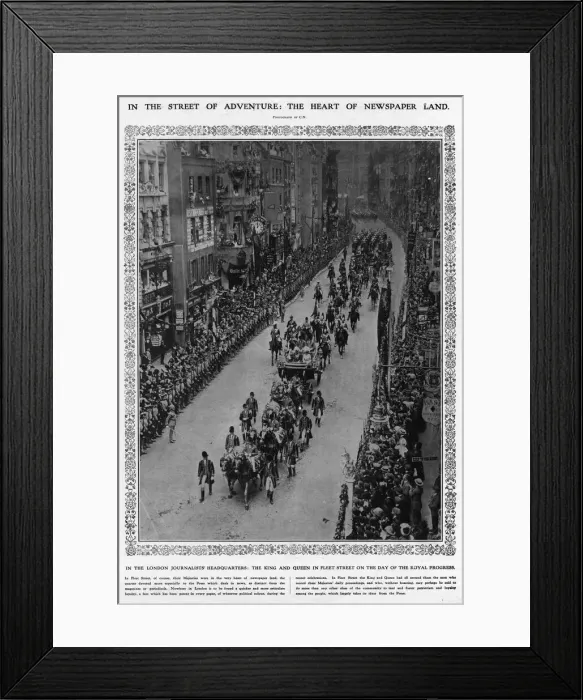 Framed Print : Procession at Fleet Street, day after Coronation Framed Print : Procession at Fleet Street, day after Coronation