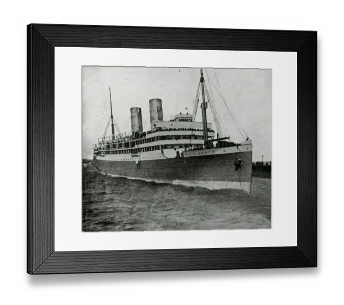 Framed Print : The Royal Edward liner - sunk at the Dardanelles Framed Print : The Royal Edward liner - sunk at the Dardanelles