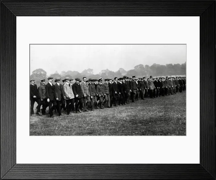 Framed Print : Training Post Office recruits, H Company, WW1 Framed Print : Training Post Office recruits, H Company, WW1