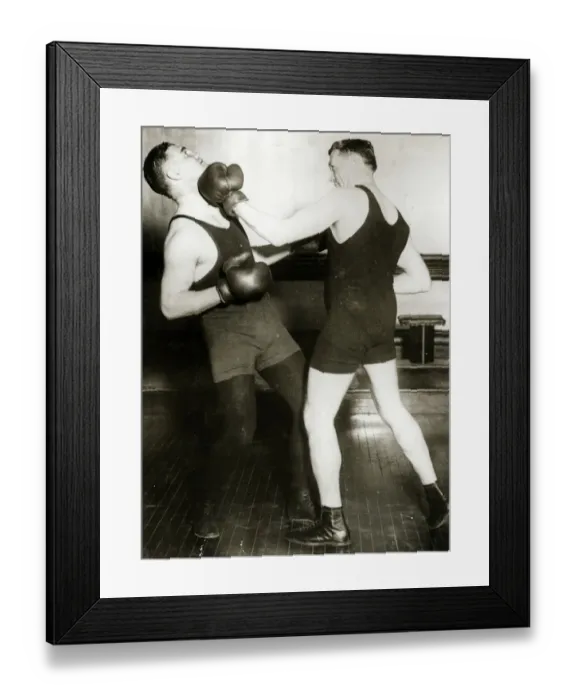 Framed Print : Boxers in action - Bill Brennan and Jack O Brien Framed Print : Boxers in action - Bill Brennan and Jack O Brien