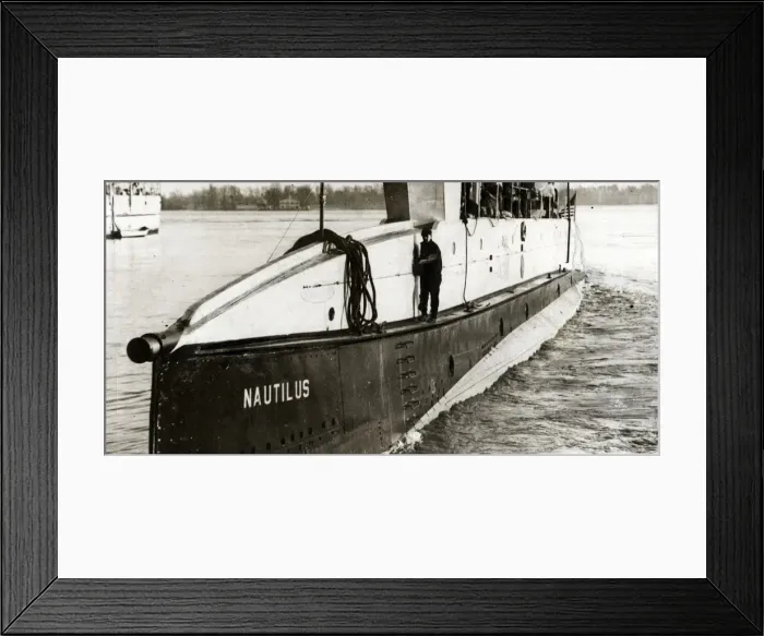 Framed Print : US Navy submarine Nautilus leaving Philadelphia Framed Print : US Navy submarine Nautilus leaving Philadelphia
