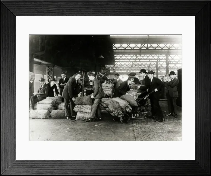 Framed Print : Great Railway strike, LNW managers and clerical staff Framed Print : Great Railway strike, LNW managers and clerical staff