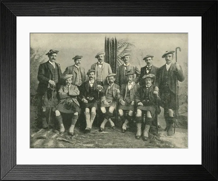 Framed Print : Halls North of England Cricket Eleven in kilts Framed Print : Halls North of England Cricket Eleven in kilts
